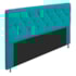 Cabeceira França Estofada Strass 160cm Cama Box Queen Suede Azul Turquesa - Amarena Móveis