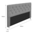 Cabeceira França Estofada Strass 160cm Cama Box Queen Suede Cinza - Amarena Móveis