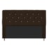 Cabeceira França Estofada Strass 160cm Cama Box Queen Suede Marrom - Amarena Móveis