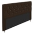 Cabeceira França Estofada Strass 160cm Cama Box Queen Suede Marrom - Amarena Móveis