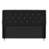 Cabeceira França Estofada Strass 160cm Cama Box Queen Suede Preto - Amarena Móveis