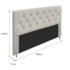Cabeceira França Estofada Strass 195cm Cama Box King Corano Bege - Amarena Móveis