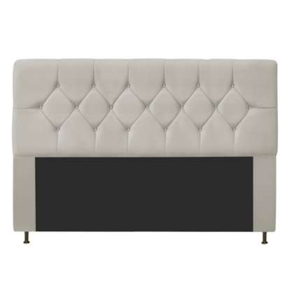 Cabeceira França Estofada Strass 195cm Cama Box King Corano Bege - Amarena Móveis