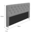 Cabeceira França Estofada Strass 195cm Cama Box King Corano Cinza - Amarena Móveis