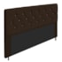 Cabeceira França Estofada Strass 195cm Cama Box King Corano Marrom - Amarena Móveis