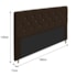 Cabeceira França Estofada Strass 195cm Cama Box King Corano Marrom - Amarena Móveis