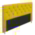 Cabeceira França Estofada Strass 195cm Cama Box King Suede Amarelo - Amarena Móveis
