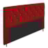 Cabeceira França Estofada Strass 195cm Cama Box King Suede Vermelho - Amarena Móveis