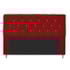 Cabeceira França Estofada Strass 195cm Cama Box King Suede Vermelho - Amarena Móveis