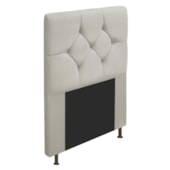 Cabeceira França Estofada Strass 90cm Cama Box Solteiro Corano Bege - Amarena Móveis