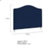 Cabeceira King Ághata P04 195 cm Suede Azul Marinho TCA 948 - Amarena Móveis