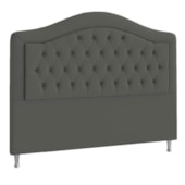 Cabeceira King Ághata P04 195 cm Suede Cinza Escuro TCA 958 - Amarena Móveis