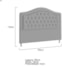 Cabeceira King Ághata P04 195 cm Suede Cinza TCA 940 - Amarena Móveis