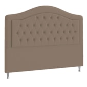 Cabeceira King Ághata P04 195 cm Suede Marrom Claro TCA 945 - Amarena Móveis