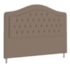 Cabeceira King Ághata P04 195 cm Suede Marrom Claro TCA 945 - Amarena Móveis