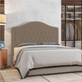 Cabeceira King Ághata P04 195 cm Suede Marrom Claro TCA 945 - Amarena Móveis