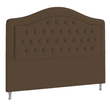 Cabeceira King Ághata P04 195 cm Suede Marrom TCA 942 - Amarena Móveis