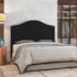 Cabeceira King Ághata P04 195 cm Suede Preto TCA 944 - Amarena Móveis
