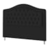 Cabeceira King Ághata P04 195 cm Suede Preto TCA 944 - Amarena Móveis