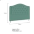 Cabeceira King Ághata P04 195 cm Suede Turquesa TCA 946 - Amarena Móveis