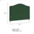 Cabeceira King Ághata P04 195 cm Suede Verde TCA 947 - Amarena Móveis