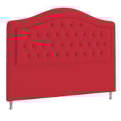 Cabeceira King Ághata P04 195 cm Suede  Vermelho TCA 53 - Amarena Móveis