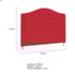 Cabeceira King Ághata P04 195 cm Suede  Vermelho TCA 53 - Amarena Móveis