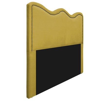 Cabeceira King Bari P02 195 cm para cama Box Suede Amarelo - Amarena Móveis