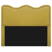 Cabeceira King Bari P02 195 cm para cama Box Suede Amarelo - Amarena Móveis