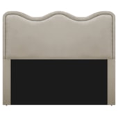 Cabeceira King Bari P02 195 cm para cama Box Suede Bege - Amarena Móveis
