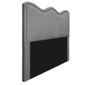 Cabeceira King Bari P02 195 cm para cama Box Suede Cinza - Amarena Móveis