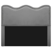 Cabeceira King Bari P02 195 cm para cama Box Suede Cinza - Amarena Móveis