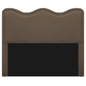 Cabeceira King Bari P02 195 cm para cama Box Suede Marrom - Amarena Móveis