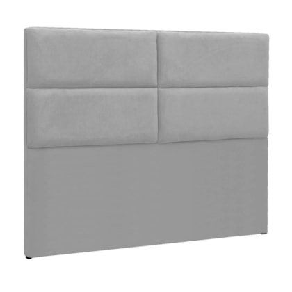 Cabeceira King Berlim P04 195 cm Suede Cinza TCA 940 - Amarena Móveis