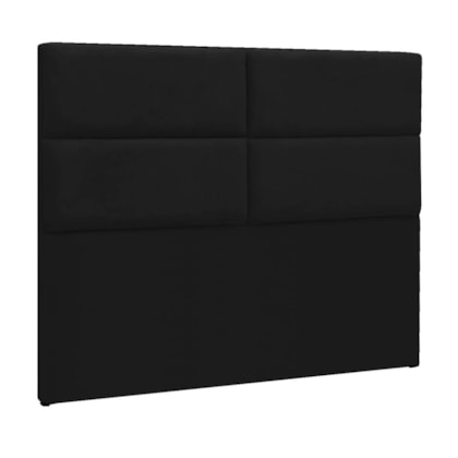 Cabeceira King Berlim P04 195 cm Suede Preto TCA 944 - Amarena Móveis