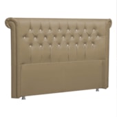 Cabeceira King Brescia P04 195 cm Suede Bege TCA 941 - Amarena Móveis