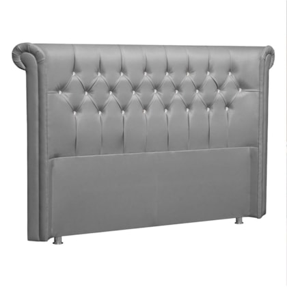 Cabeceira King Brescia P04 195 cm Suede Cinza TCA 940 - Amarena Móveis