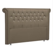 Cabeceira King Brescia P04 195 cm Suede Marrom Claro TCA 945 - Amarena Móveis