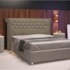 Cabeceira King Brescia P04 195 cm Suede Marrom Claro TCA 945 - Amarena Móveis