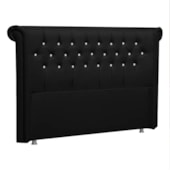 Cabeceira King Brescia P04 195 cm Suede Preto TCA 944 - Amarena Móveis