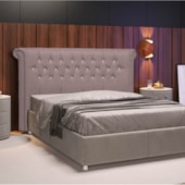 Cabeceira King Brescia P04 195 cm Suede Rosê TCA 949 - Amarena Móveis