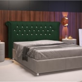 Cabeceira King Brescia P04 195 cm Suede Verde TCA 947 - Amarena Móveis