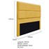 Cabeceira King Brick P02 195 cm para cama Box Corano Amarelo - Amarena Móveis