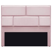 Cabeceira King Brick P02 195 cm para cama Box Corano Rosa bebê - Amarena Móveis