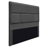 Cabeceira King Brick P02 195 cm para cama Box Linho Cinza Escuro - Amarena Móveis