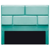Cabeceira King Brick P02 195 cm para cama Box Suede Azul Tiffany - Amarena Móveis