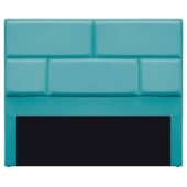 Cabeceira King Brick P02 195 cm para cama Box Suede Azul Turquesa - Amarena Móveis