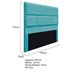 Cabeceira King Brick P02 195 cm para cama Box Suede Azul Turquesa - Amarena Móveis