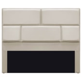 Cabeceira King Brick P02 195 cm para cama Box Suede Bege - Amarena Móveis
