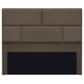 Cabeceira King Brick P02 195 cm para cama Box Suede Marrom - Amarena Móveis
